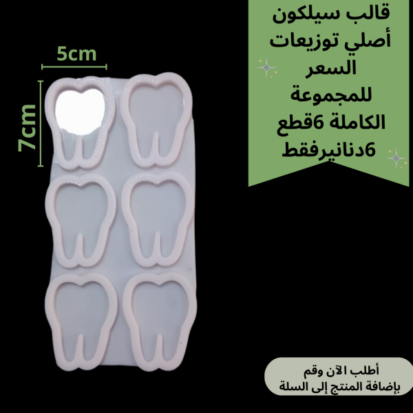 6قطع قالب توزيعات سن